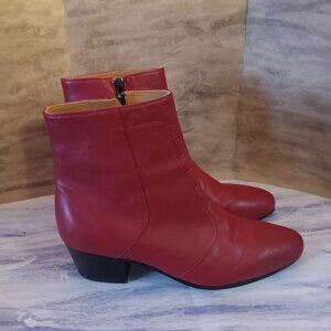 Giorgio Brutini Vintage Private Collection Red Leather Men's Ankle Boots